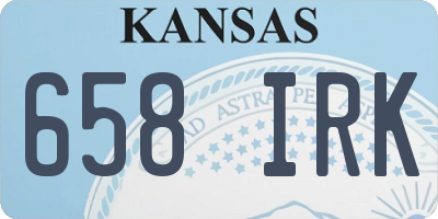 KS license plate 658IRK