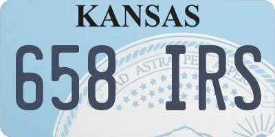 KS license plate 658IRS