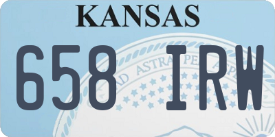 KS license plate 658IRW