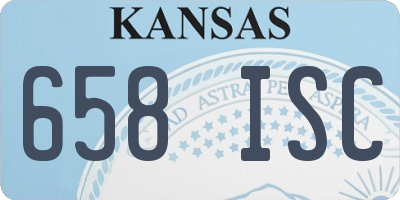 KS license plate 658ISC