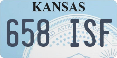 KS license plate 658ISF