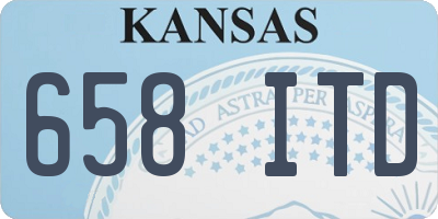 KS license plate 658ITD
