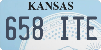 KS license plate 658ITE
