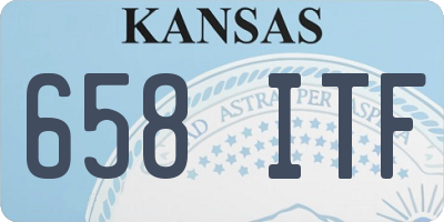 KS license plate 658ITF
