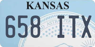 KS license plate 658ITX