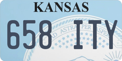 KS license plate 658ITY