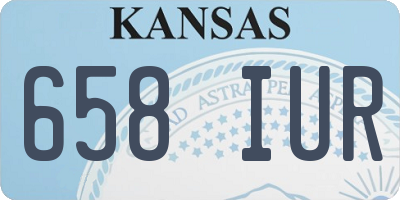 KS license plate 658IUR