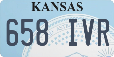 KS license plate 658IVR