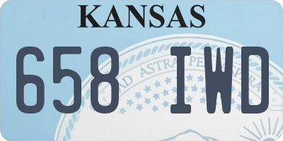 KS license plate 658IWD