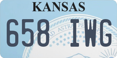 KS license plate 658IWG