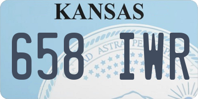 KS license plate 658IWR