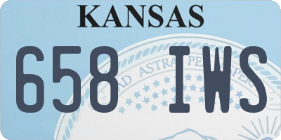 KS license plate 658IWS