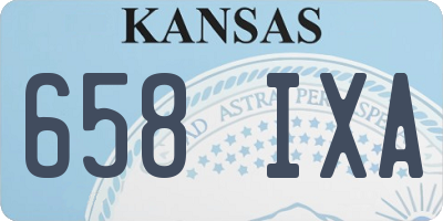 KS license plate 658IXA