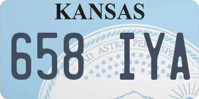 KS license plate 658IYA