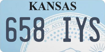 KS license plate 658IYS