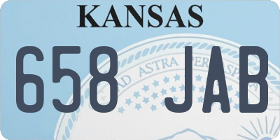 KS license plate 658JAB