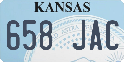 KS license plate 658JAC