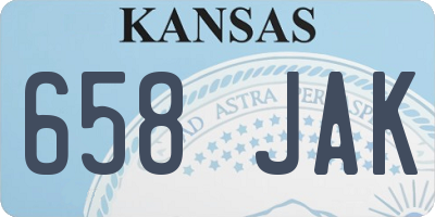 KS license plate 658JAK