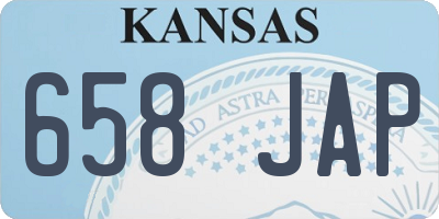 KS license plate 658JAP