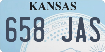 KS license plate 658JAS