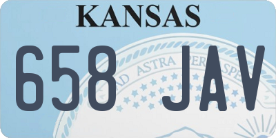 KS license plate 658JAV