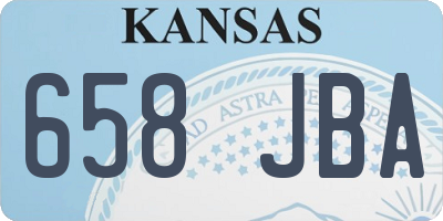 KS license plate 658JBA