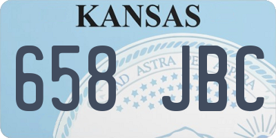 KS license plate 658JBC