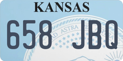 KS license plate 658JBQ