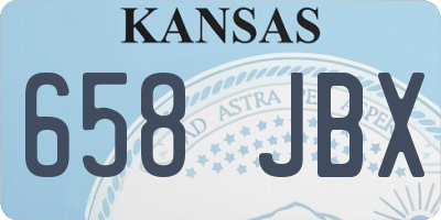 KS license plate 658JBX