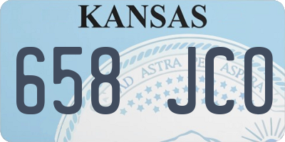 KS license plate 658JCO