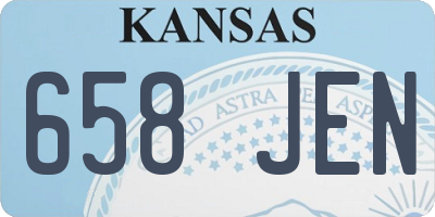 KS license plate 658JEN