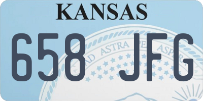 KS license plate 658JFG