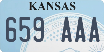 KS license plate 659AAA