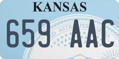 KS license plate 659AAC