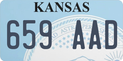 KS license plate 659AAD