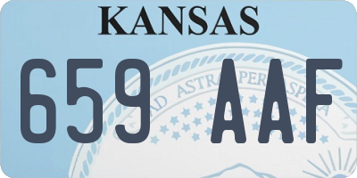 KS license plate 659AAF