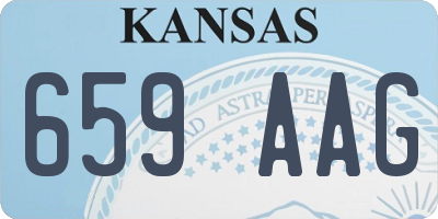 KS license plate 659AAG