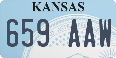 KS license plate 659AAW