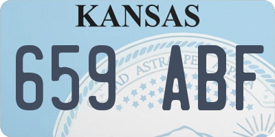 KS license plate 659ABF