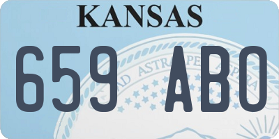 KS license plate 659ABO
