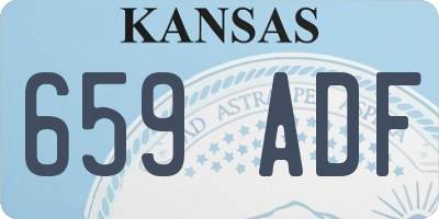 KS license plate 659ADF