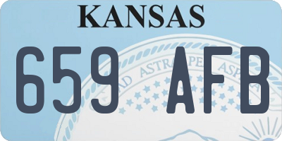 KS license plate 659AFB