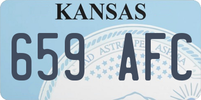 KS license plate 659AFC