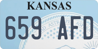 KS license plate 659AFD