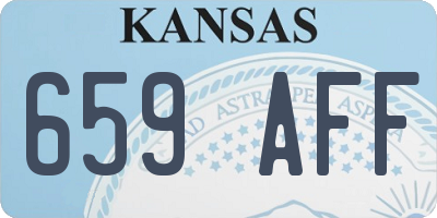 KS license plate 659AFF