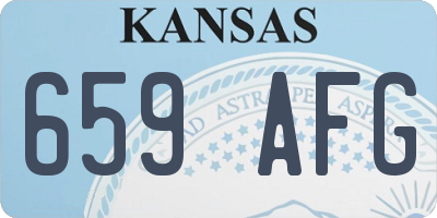 KS license plate 659AFG