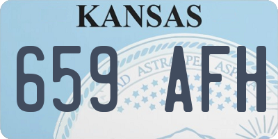 KS license plate 659AFH