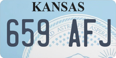 KS license plate 659AFJ