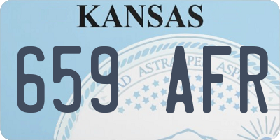 KS license plate 659AFR