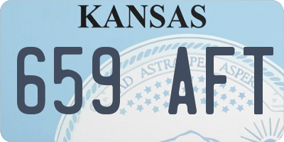 KS license plate 659AFT